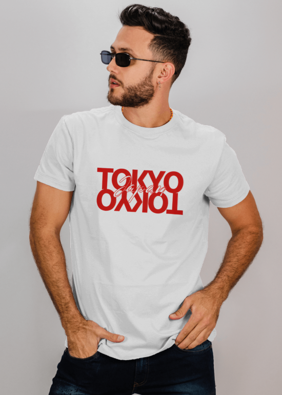 Tokyo Drift Minimal Tee – Red x White