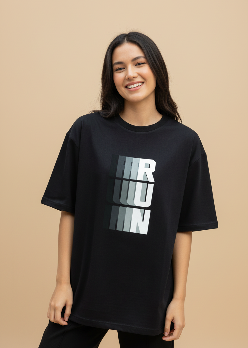 Run Graphic Oversized Tee