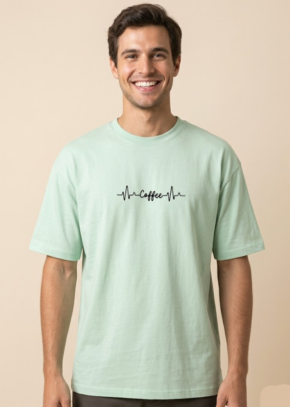 wyi sage green coffee print tshirt
